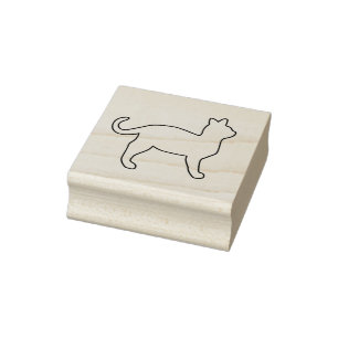 Borracha Carimbo de Arte de Cat Simples
