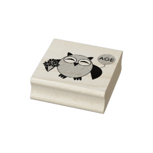Borracha Carimbo de Arte de Madeira de Aniversário Persona