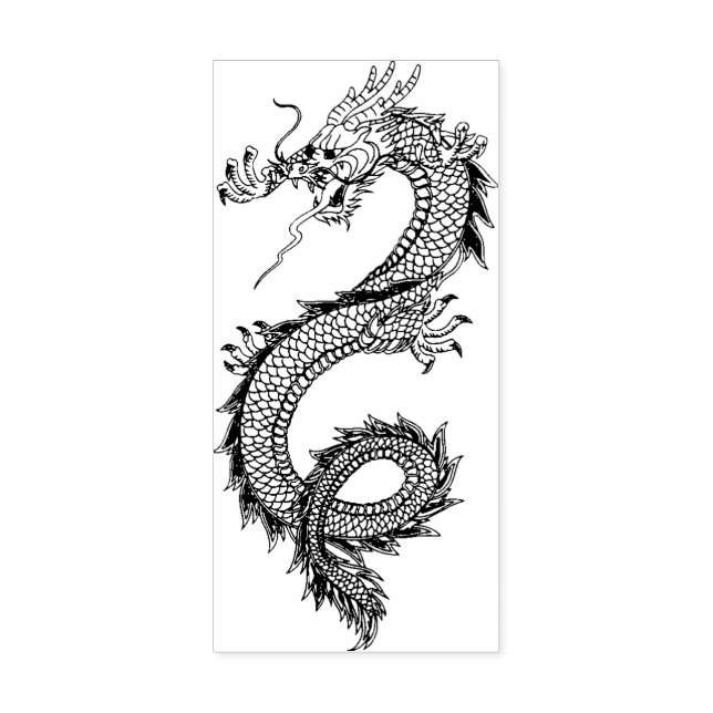 Borracha Carimbo de Arte de Madeira Dragon (Impressão)