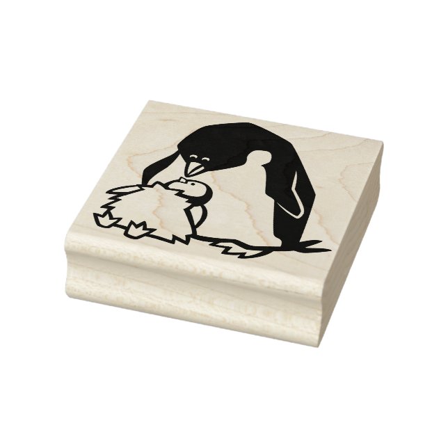 Borracha Carimbo de Arte de Madeira Pinguim (Carimbo)
