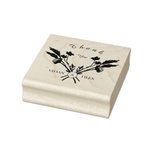 Borracha Carimbo de Arte de Madeira primavera Cross Wildflo