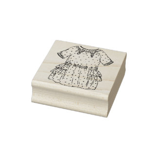 Borracha carimbo de arte de vestido de boneca