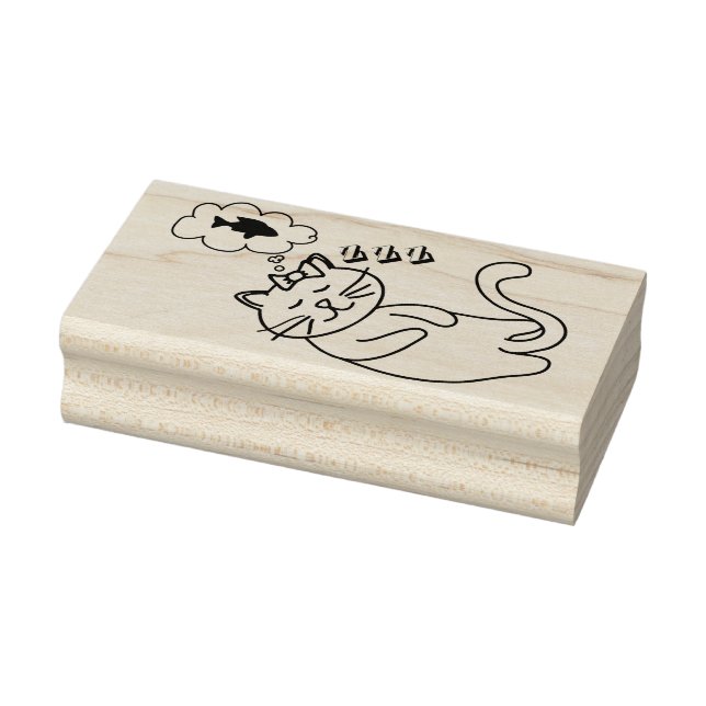 Borracha carimbo de arte do gato sonho (Carimbo)
