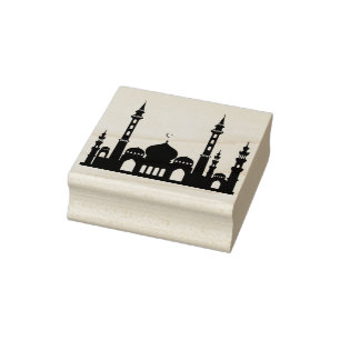 Borracha carimbo de arte masjid