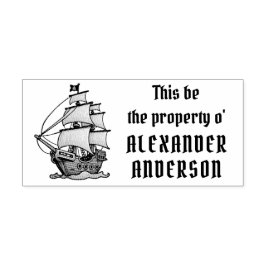 Borracha Carimbo de Arte Personalizado Pirata de Madeira