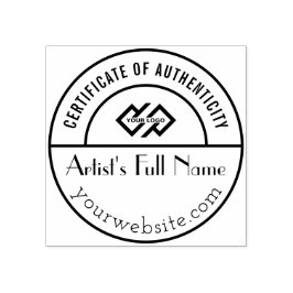 Borracha Carimbo de Autenticidade para Artista da Galeria d