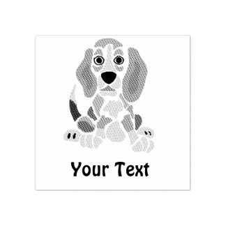 Borracha Carimbo de Beagle Engraçado