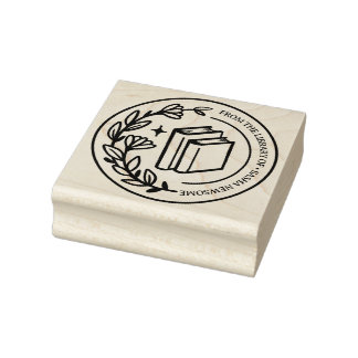 Borracha Carimbo de Biblioteca Pessoal - Folha Ilustrada Mã