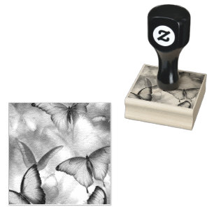 Borracha Carimbo de Borboleta