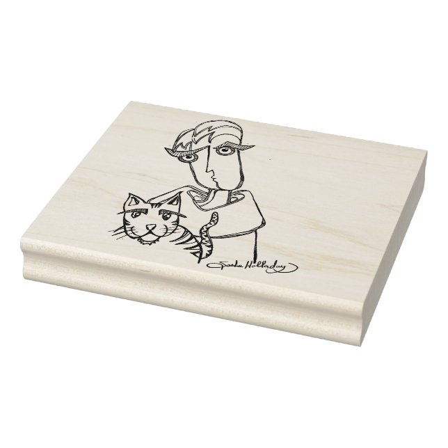Borracha Carimbo de cara e Gatinho (Carimbo)