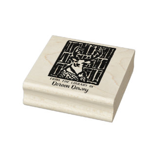 Borracha Carimbo de Carimbo da Biblioteca de Deer