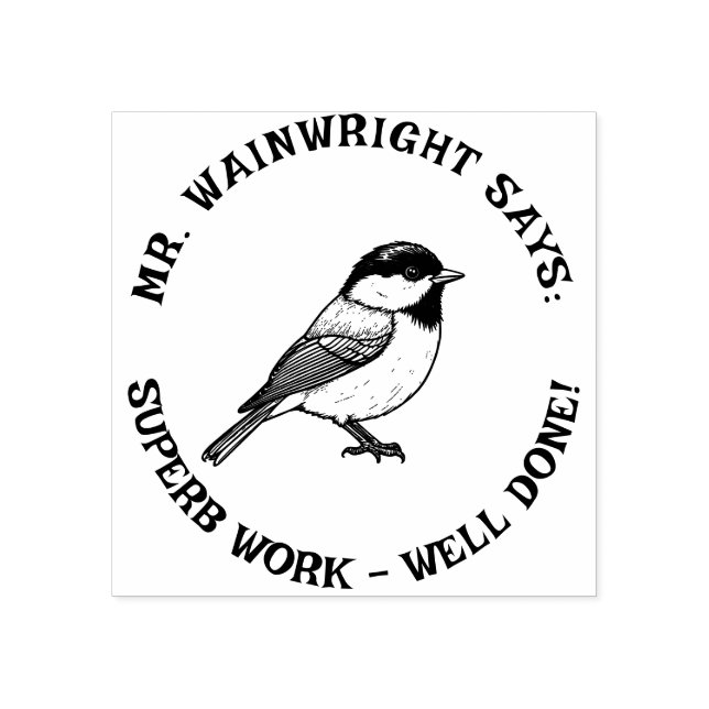 Borracha Carimbo de Carimbo do Professor Personalizado "Tra (Impressão)