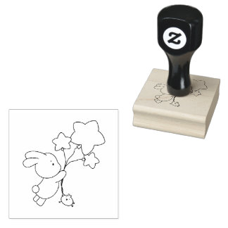 Borracha Carimbo de coelho Adorável