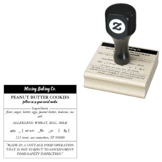 Borracha Carimbo de Comida de algodão