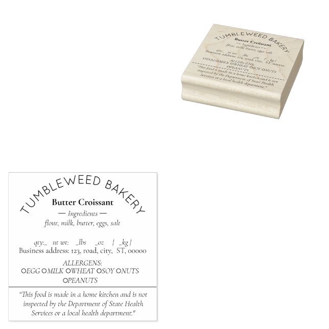 Borracha Carimbo de Comida de algodão do Texas (Carimbado)