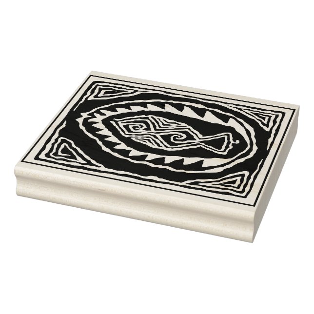 Borracha Carimbo de Design de Peixe Folheto para Cinza (Carimbo)