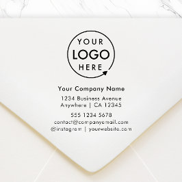 Borracha Carimbo de Detalhes da Empresa | Logotipo do Ender