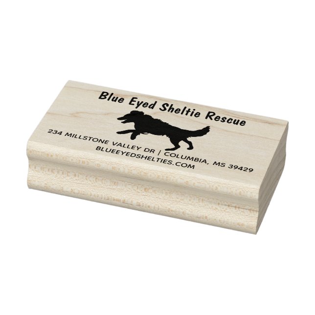 Borracha Carimbo de Dosagem Automática de Sheepdog Shetland (Carimbo)