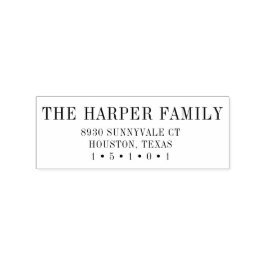 Borracha Carimbo de Endereço de Devolução Clássico