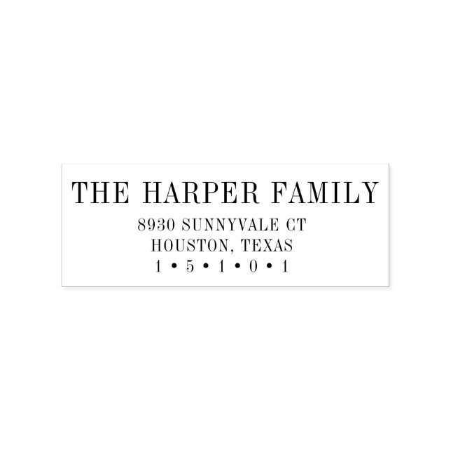 Borracha Carimbo de Endereço de Devolução Clássico (Impressão)