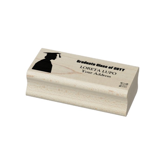 Borracha Carimbo de Endereço de Devolução de Graduação (Carimbo)