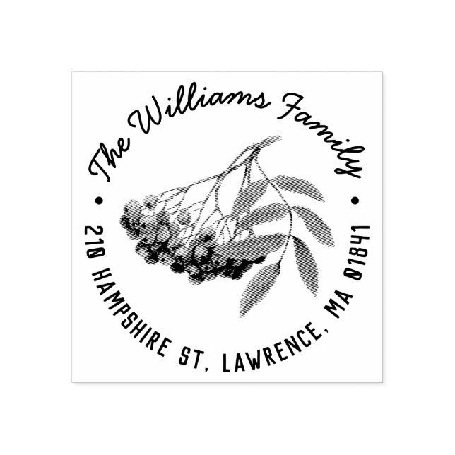 Borracha Carimbo de Endereço de Devolução de Ramificação Be (Impressão)