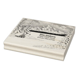 Borracha Carimbo de Endereço de Madeira Grande Maravilha de