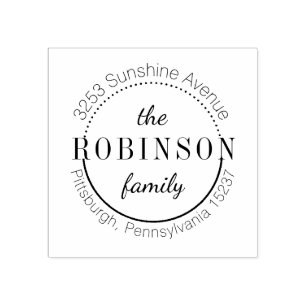 Borracha Carimbo de endereço de retorno