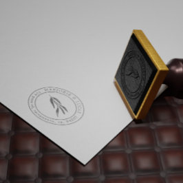 Borracha Carimbo de Endereço de Retorno do Monograma de Gar