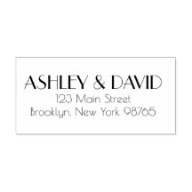 Carimbo de endereço de retorno inspirado pela Retr