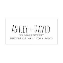 Borracha Carimbo de endereço de retorno manual