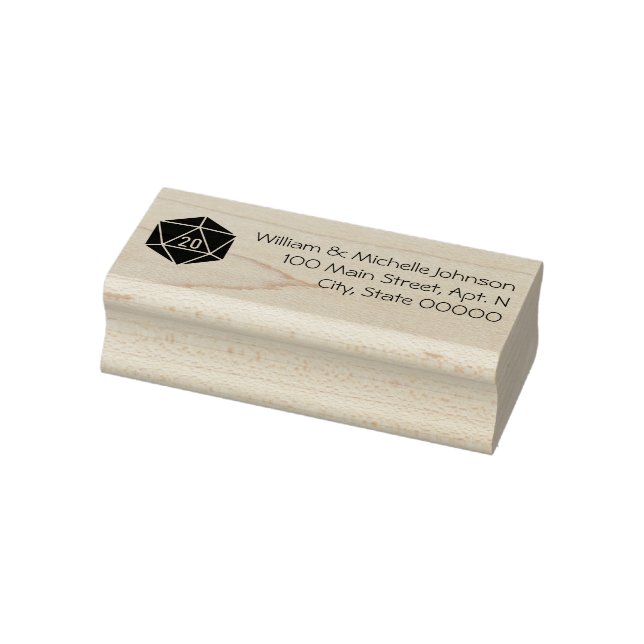 Borracha Carimbo de Endereço do Tabletop Chic Wooden (Carimbo)