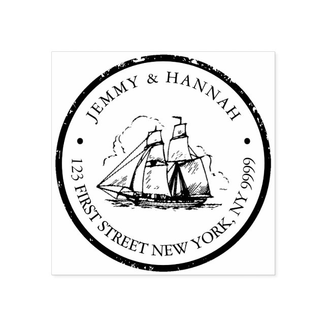 Borracha Carimbo de Endereço Personalizado, Carimbo de Casa (Impressão)