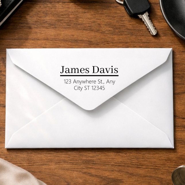 Borracha Carimbo de Endereço Serifado Profissional Ousado (Criador carregado)