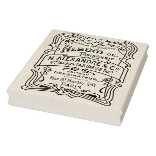 Borracha Carimbo de Ephemera de Arte Antiquada Francesa