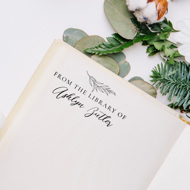 Borracha Carimbo de Eucalipto da Biblioteca do Livro (Criador carregado)