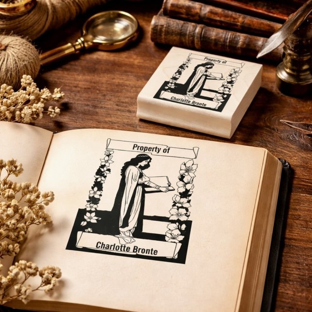 Borracha Carimbo de Ex-Libris Literário (Criador carregado)