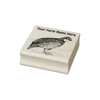 Borracha Carimbo de Fazenda de codorniz Bobwhite personaliz