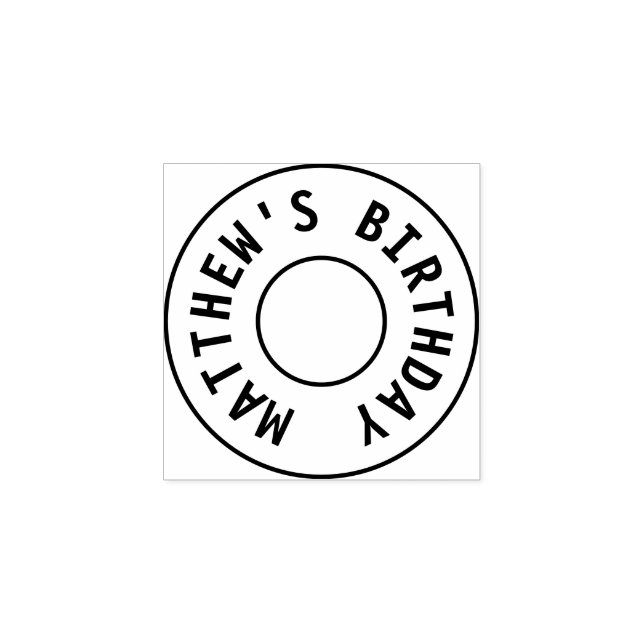 Borracha Carimbo de festa de aniversário (Impressão)