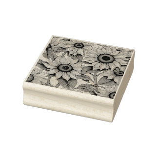 Borracha Carimbo de girassol