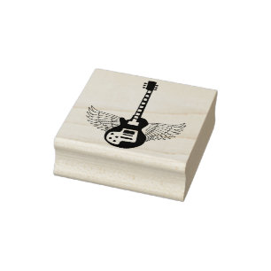 Borracha carimbo de guitarra