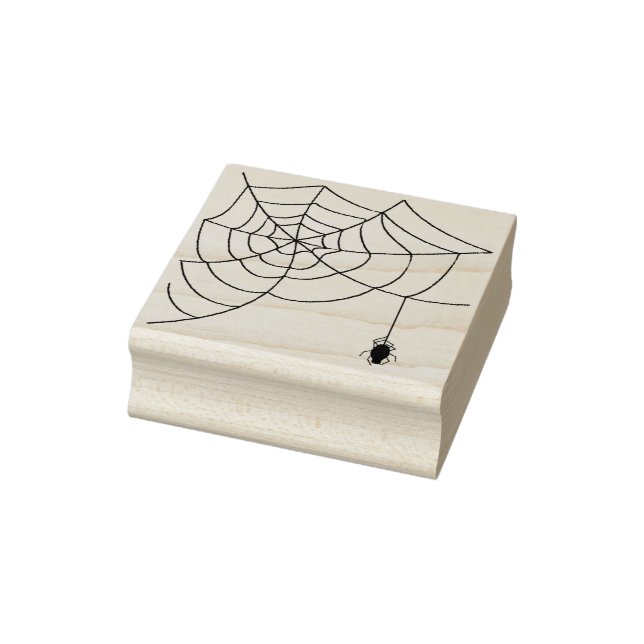 Borracha Carimbo de ilustração aranha e web 5 (Carimbo)