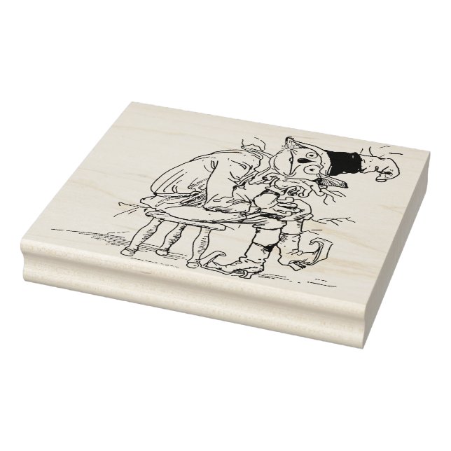 Borracha Carimbo de ilustração do espantalho sentado (Carimbo)