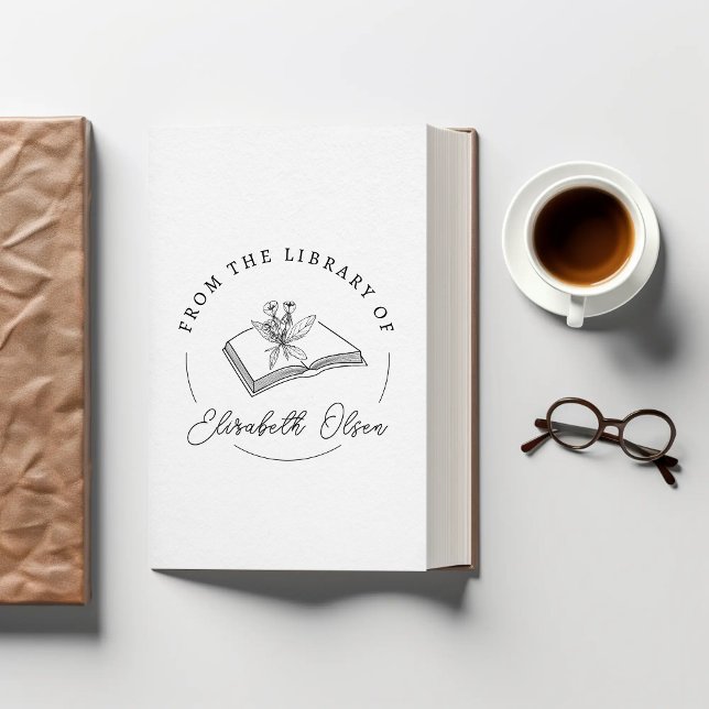Borracha CARIMBO DE LIVRO Biblioteca personalizada Carimbo  (Criador carregado)
