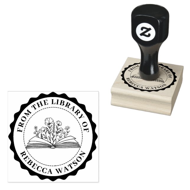 BORRACHA CARIMBO DE LIVRO PERSONALIZADO (Carimbado)