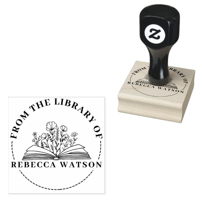 BORRACHA CARIMBO DE LIVRO PERSONALIZADO (Carimbado)