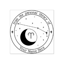 Borracha Carimbo de Livro Zodiac Personalizado