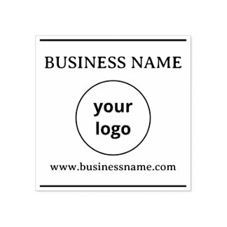 Borracha Carimbo de Logotipo Empresarial Personalizado