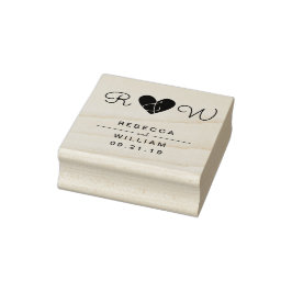 Borracha Carimbo de madeira Data de Casamento de Simplicida