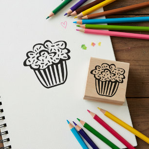 Borracha Carimbo de Madeira de Cupcake Para Artesanato